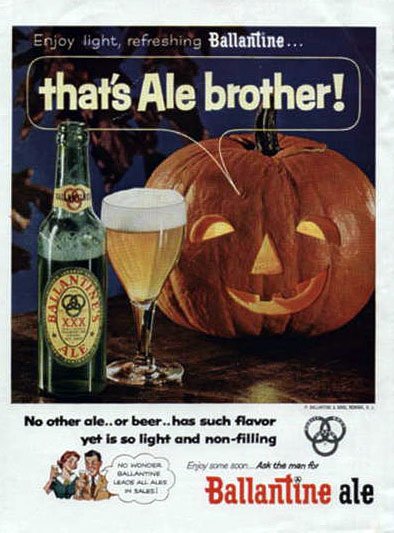Ballantine Ale Halloween ad