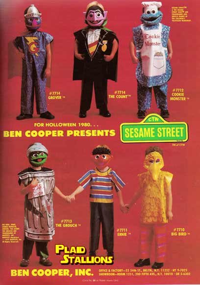 Ben Cooper Sesame Street Halloween costumes ad