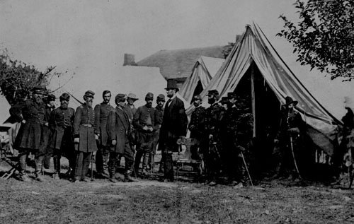 President Lincoln at Antietam