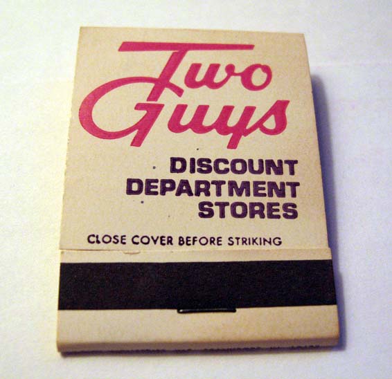 Two Guys matchbook cover