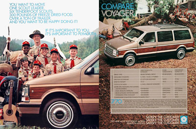 1989 Plymouth Voyager Minivan advertisement