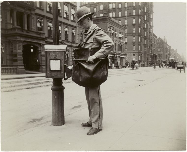 Alice Austen's Street Views of New York City, 1896 - Postman