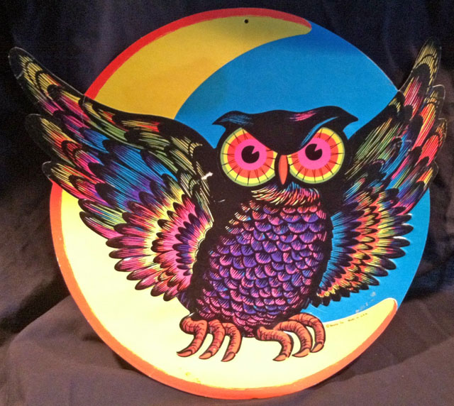Vintage Beistle Halloween decoration - Angry Owl