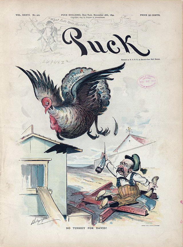 Puck magazine Thanksgiving cover - 1894