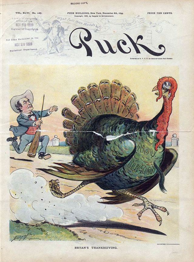 Puck magazine Thanksgiving cover - 1899