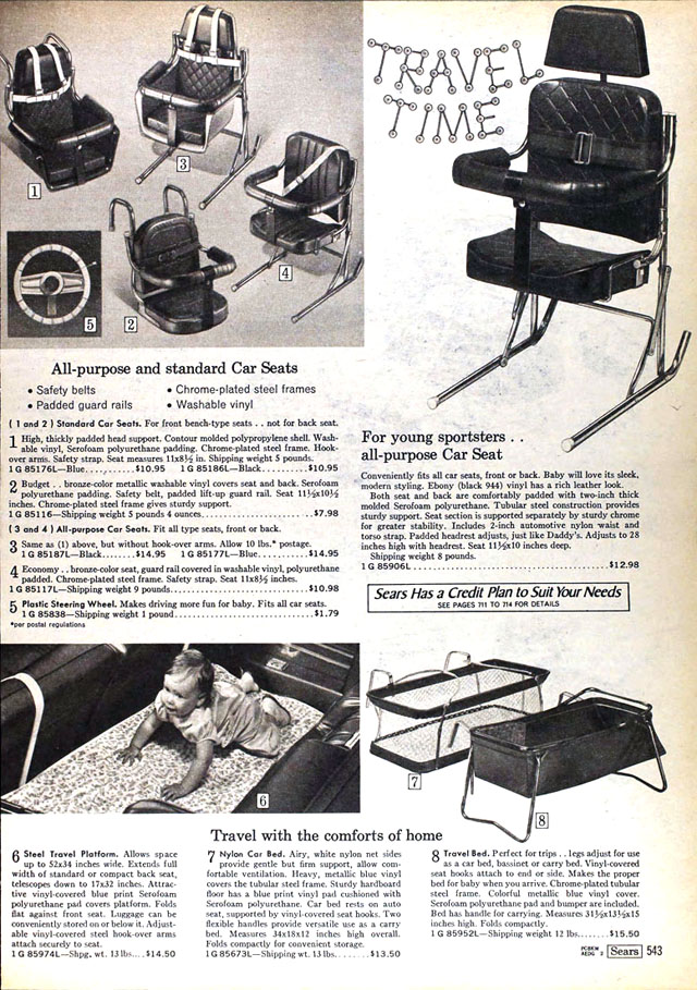 Sears 1969 Fall/Winter Catalog - Baby Car Seat Travel Platform