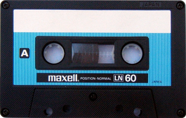 Blank audio cassette tape (Maxell)