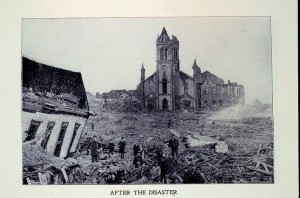 Damage from the 1900 Galveston hurricane