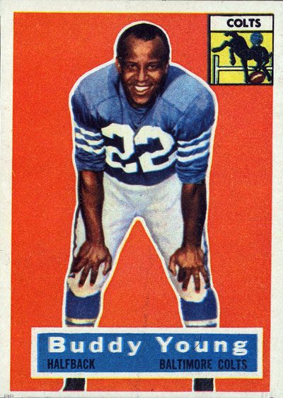 Buddy Young 1956 Topps football card