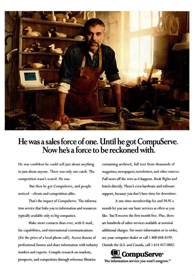 Vintage CompuServe advertisement (1993)