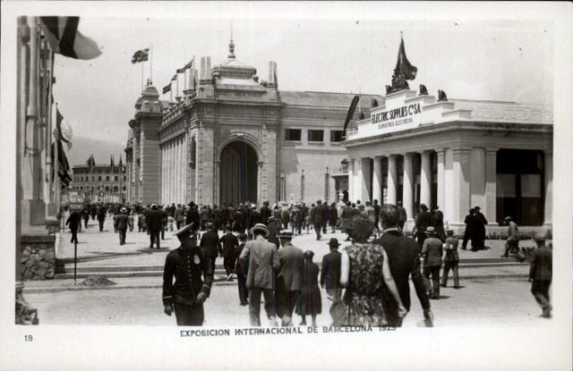 Vintage World's Fair postcard - Barcelona (1929)