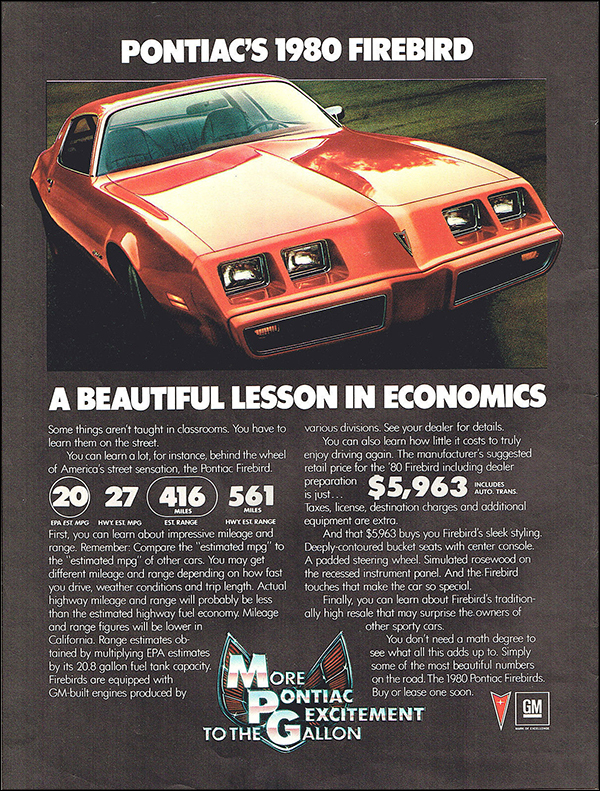 1980 Pontiac Firebird ad