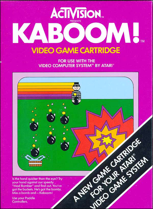 Activision Atari 2600 video game box cover - Kaboom!