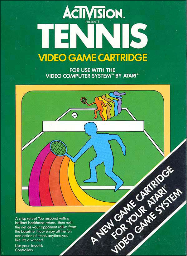 Activision Atari 2600 video game box cover - Tennis