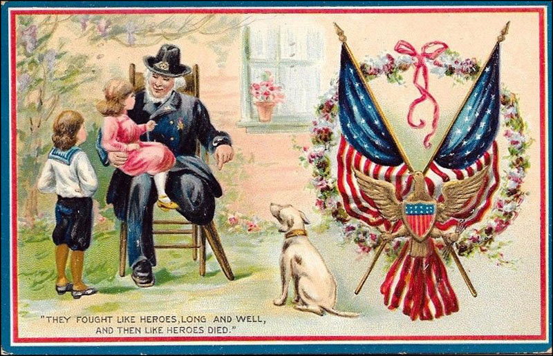 Antique vintage Memorial Day (Decoration Day) postcard