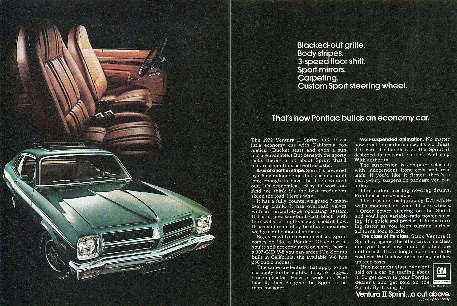 1972 Pontiac Ventura Sprint II print advertisement